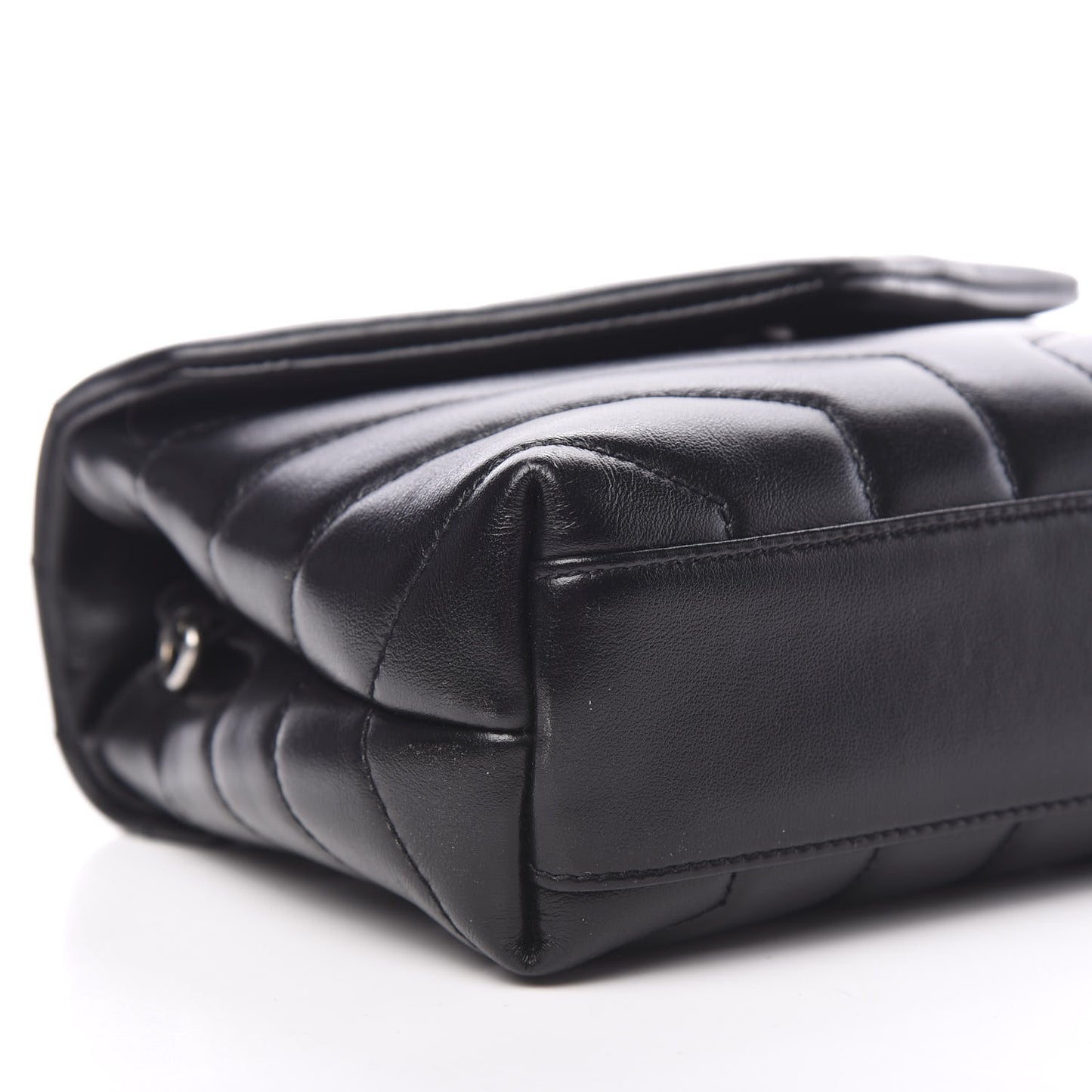 Calfskin Y Quilted Monogram Toy Loulou Crossbody Bag Black