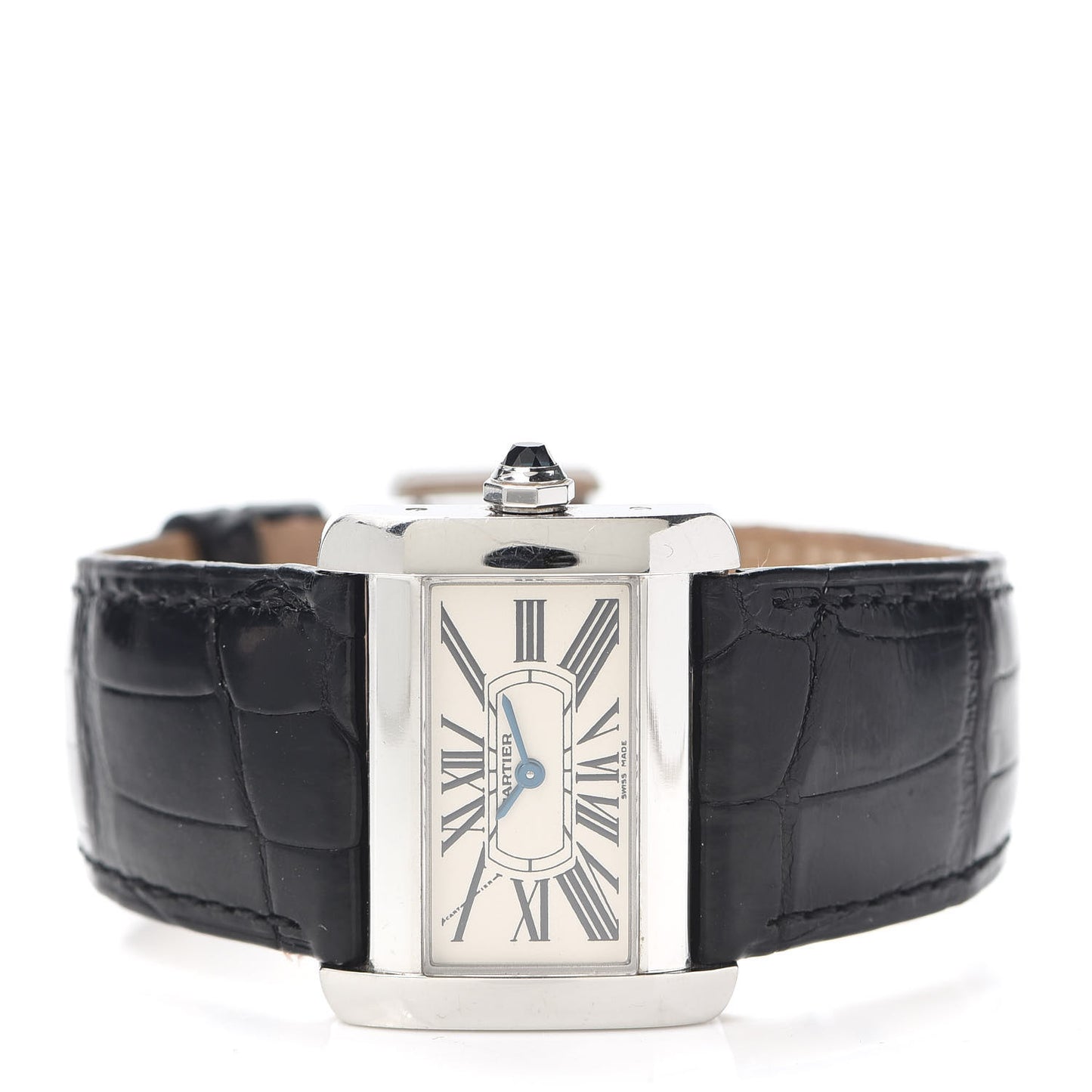 Stainless Steel Alligator 32mm Tank Divan Quartz Watch