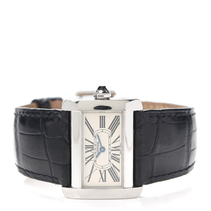 Cartier Stainless Steel Alligator 32mm Tank Divan Quartz Watch 2 of 6