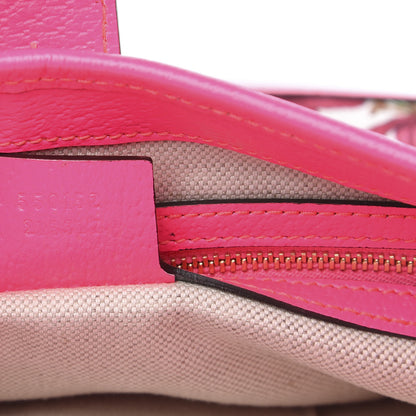 Gucci Canvas Flora Medium Jackie Hobo Fuchsia 7 of 9