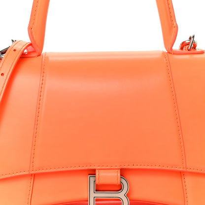 Balenciaga Shiny Box Calfskin Small Hourglass Top Handle Bag Fluo Orange 9 of 11