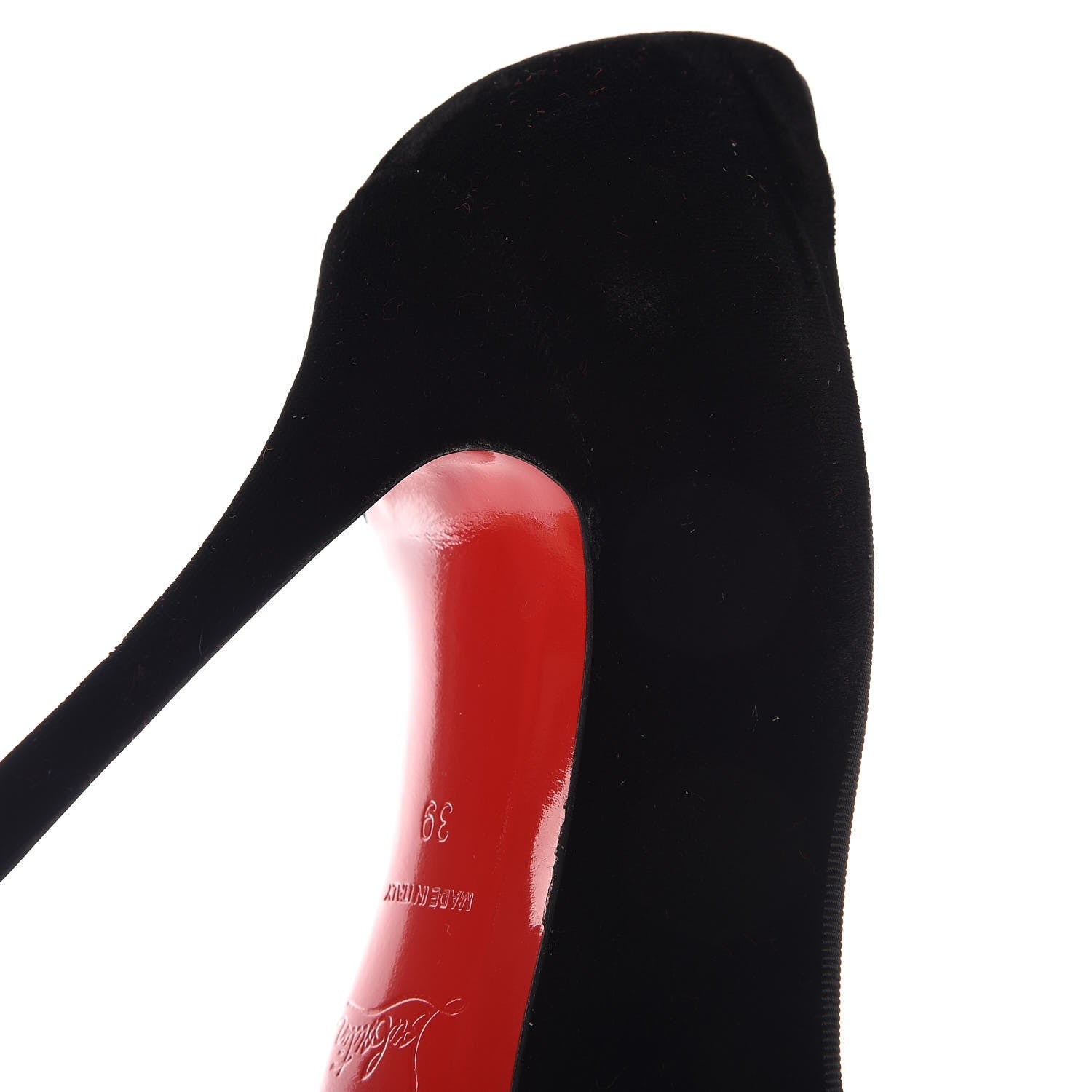 Christian Louboutin Velvet Decoltish 100 Pumps 39 Black 9 of 10
