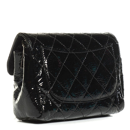 Chanel Distressed Patent Quilted Flap Cosmetic Case Black 3 of 7