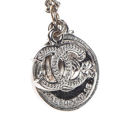 Chanel CC Coco Mademoiselle Coin Necklace Silver 7 of 7