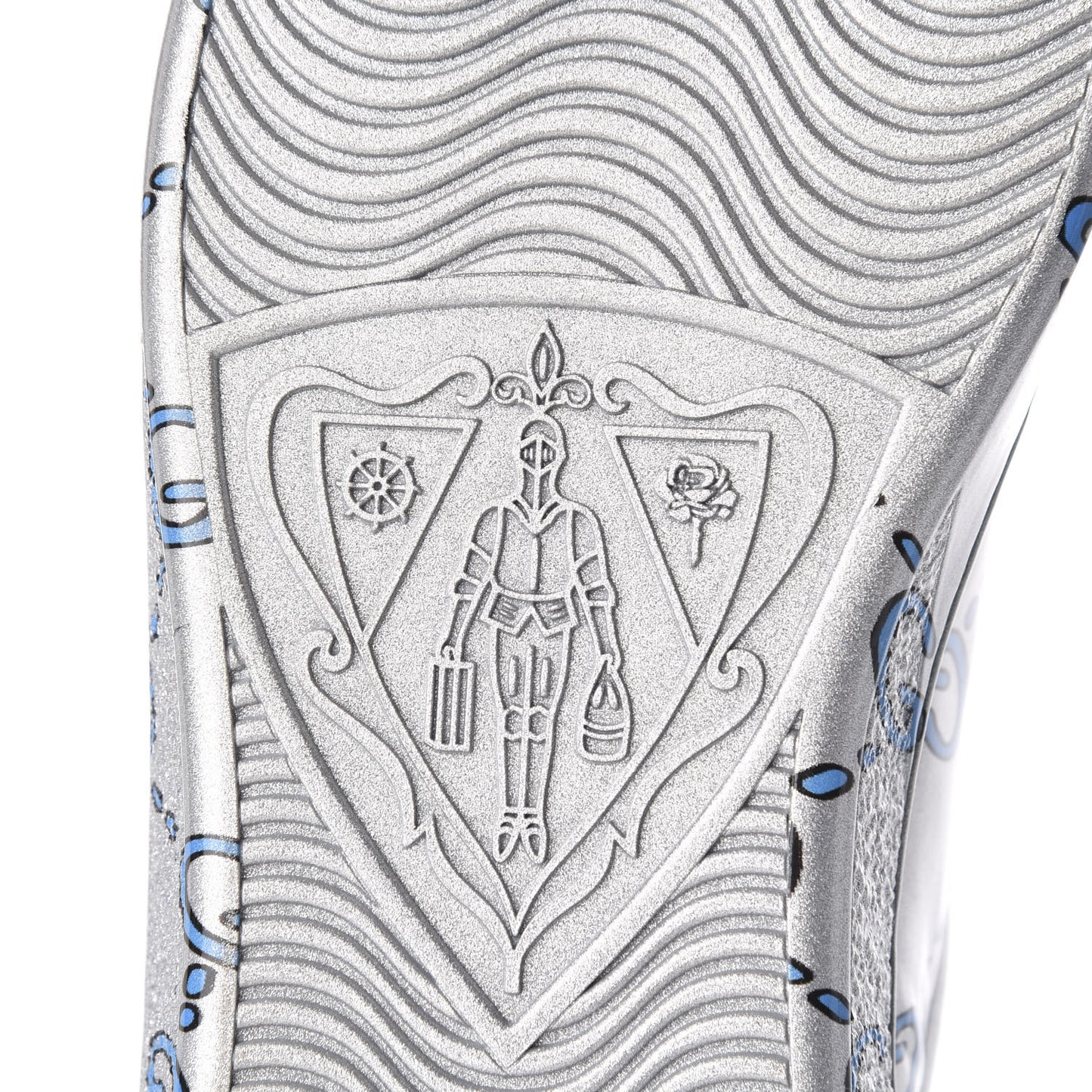 Miro Rubber Wax GucciGhost Print Mens New Ace Sneakers 7 Silver