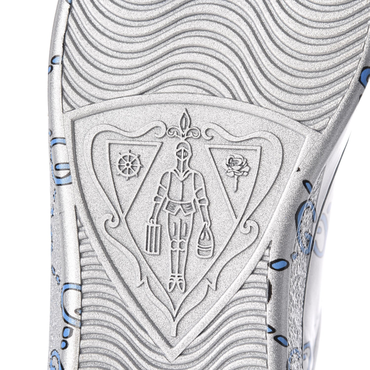 Gucci Miro Rubber Wax GucciGhost Print Mens New Ace Sneakers 7 Silver 8 of 9