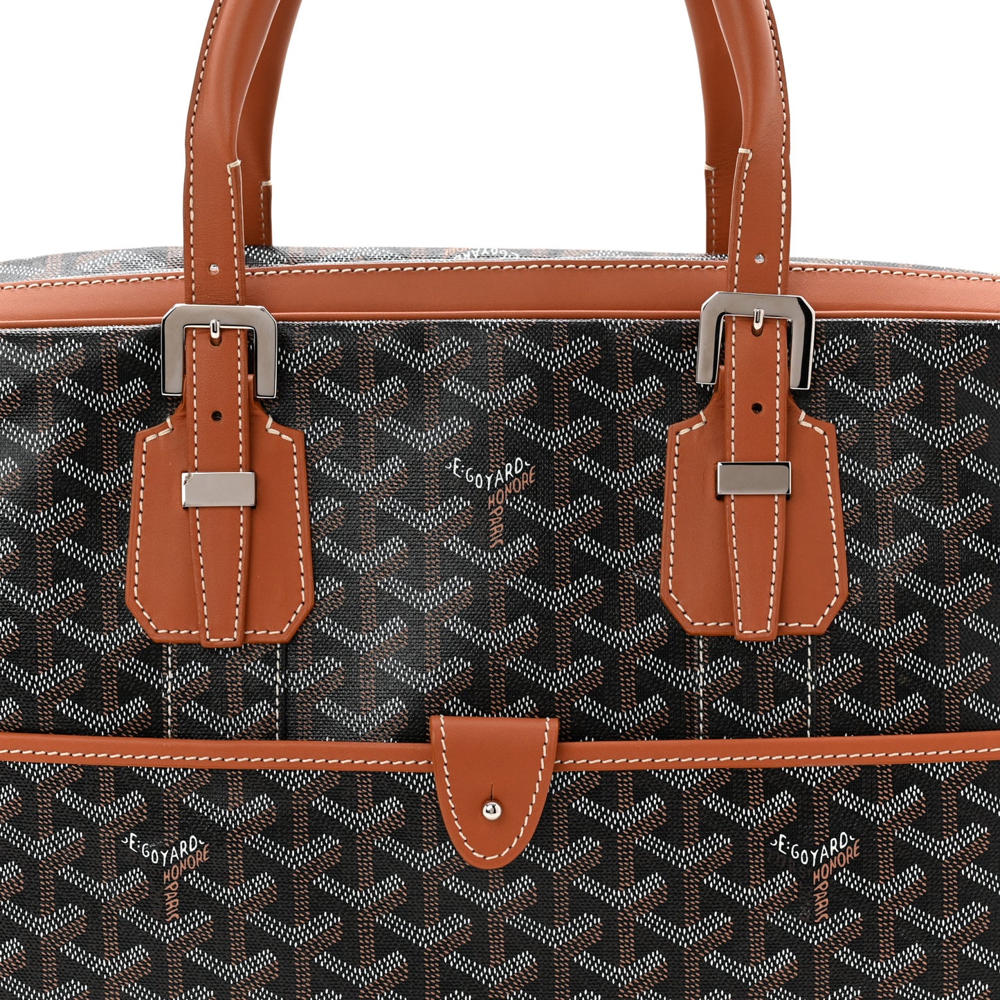 Goyardine Ambassade MM Briefcase Black Gold