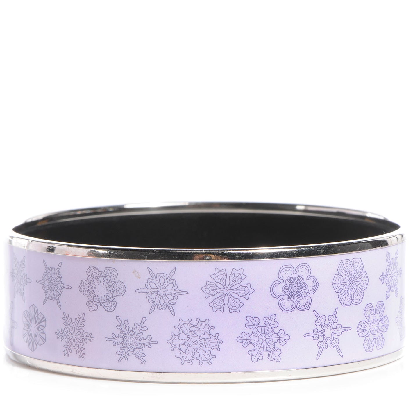 Enamel Printed Carillons D'Hiver Wide Bracelet 70 Purple