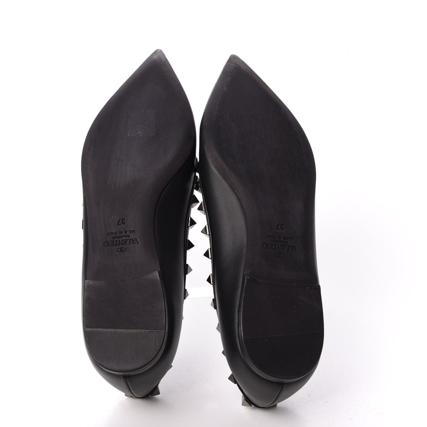 Nappa Rockstud Ballerina Flats 37 Black