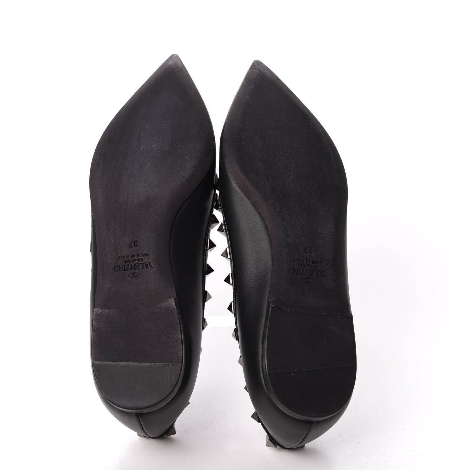 Valentino Garavani Nappa Rockstud Ballerina Flats 37 Black 5 of 10