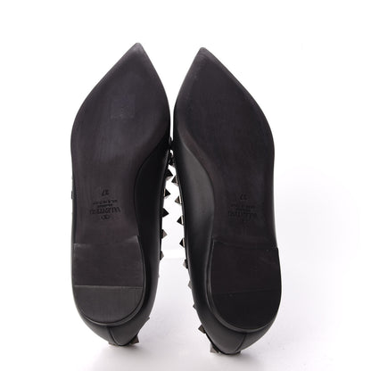 Valentino Garavani Nappa Rockstud Ballerina Flats 37 Black 5 of 10