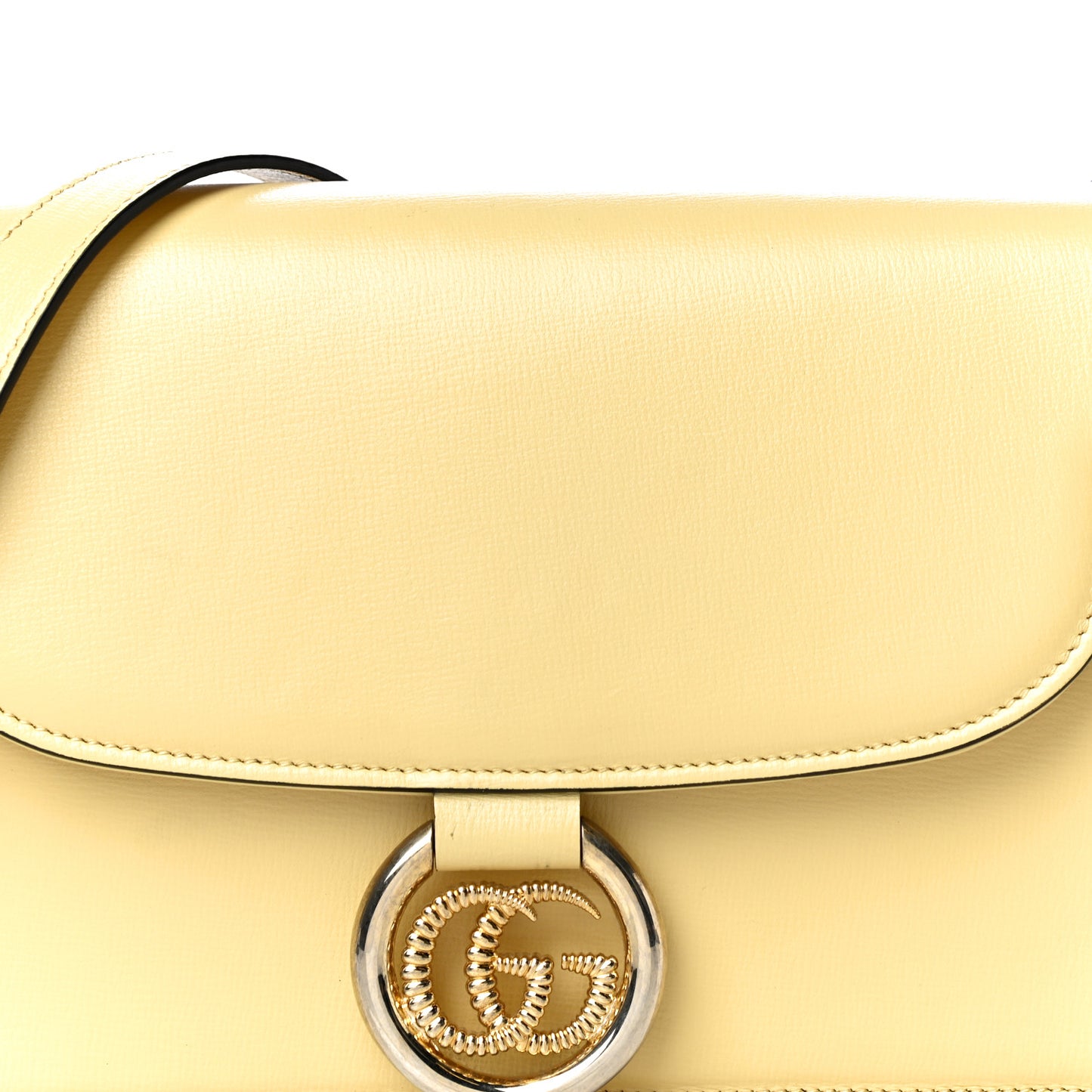 Textured Calfskin Small Torchon GG Ring Shoulder Bag Butter