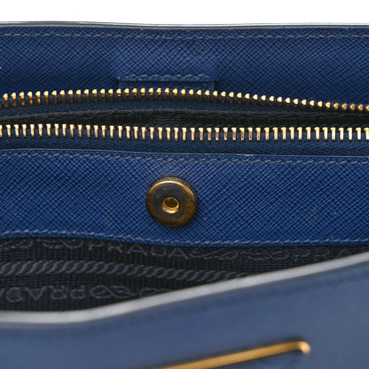 Prada Saffiano Lux Medium Double Zip Tote Bluette 14 of 23