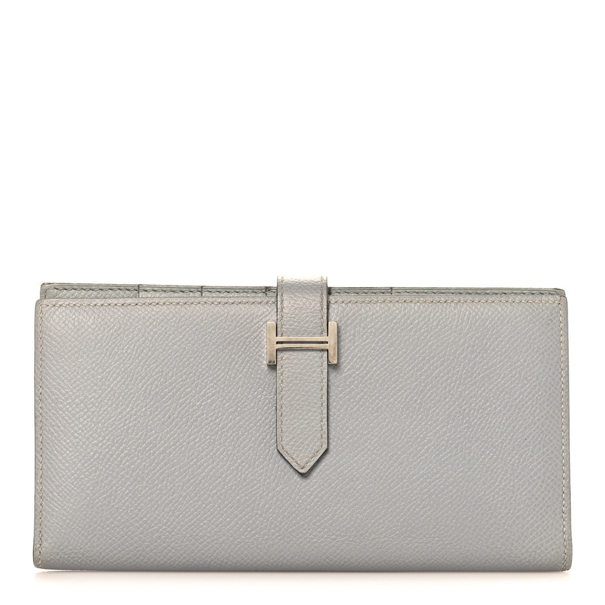Hermes Epsom Bearn Gusset Wallet Bleu Lin 1 of 9