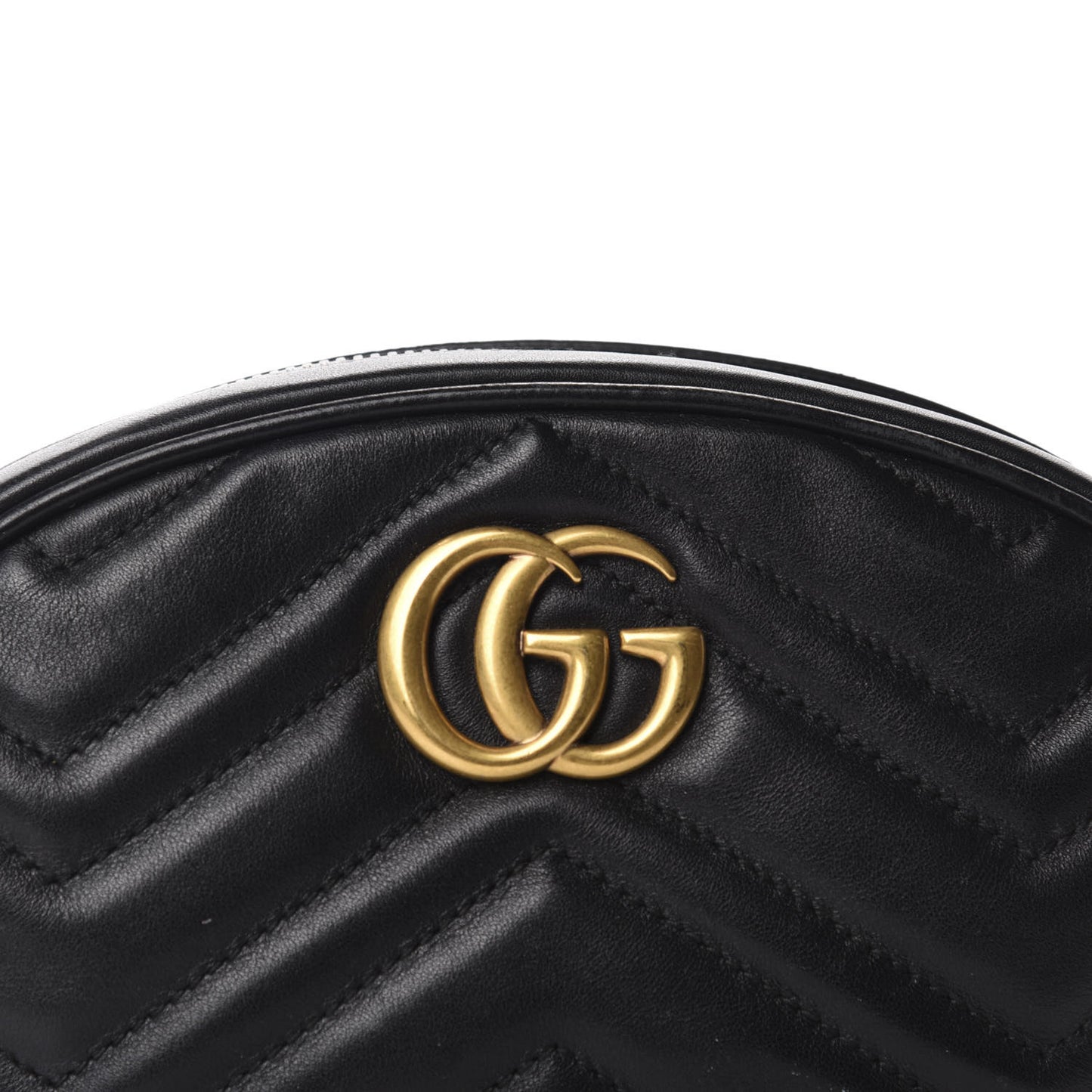 Calfskin Matelasse GG Marmont Belt Bag 85 34 Black