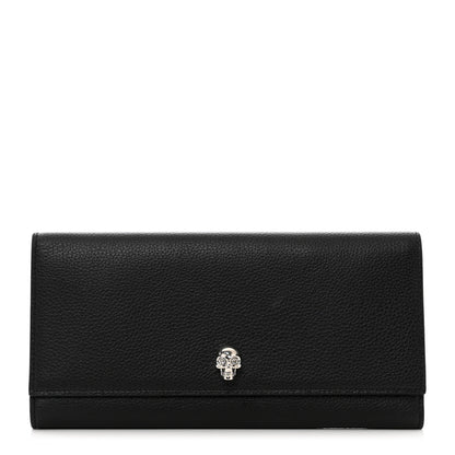Alexander McQueen Calfskin Skull Clutch Wallet Black 1 of 6