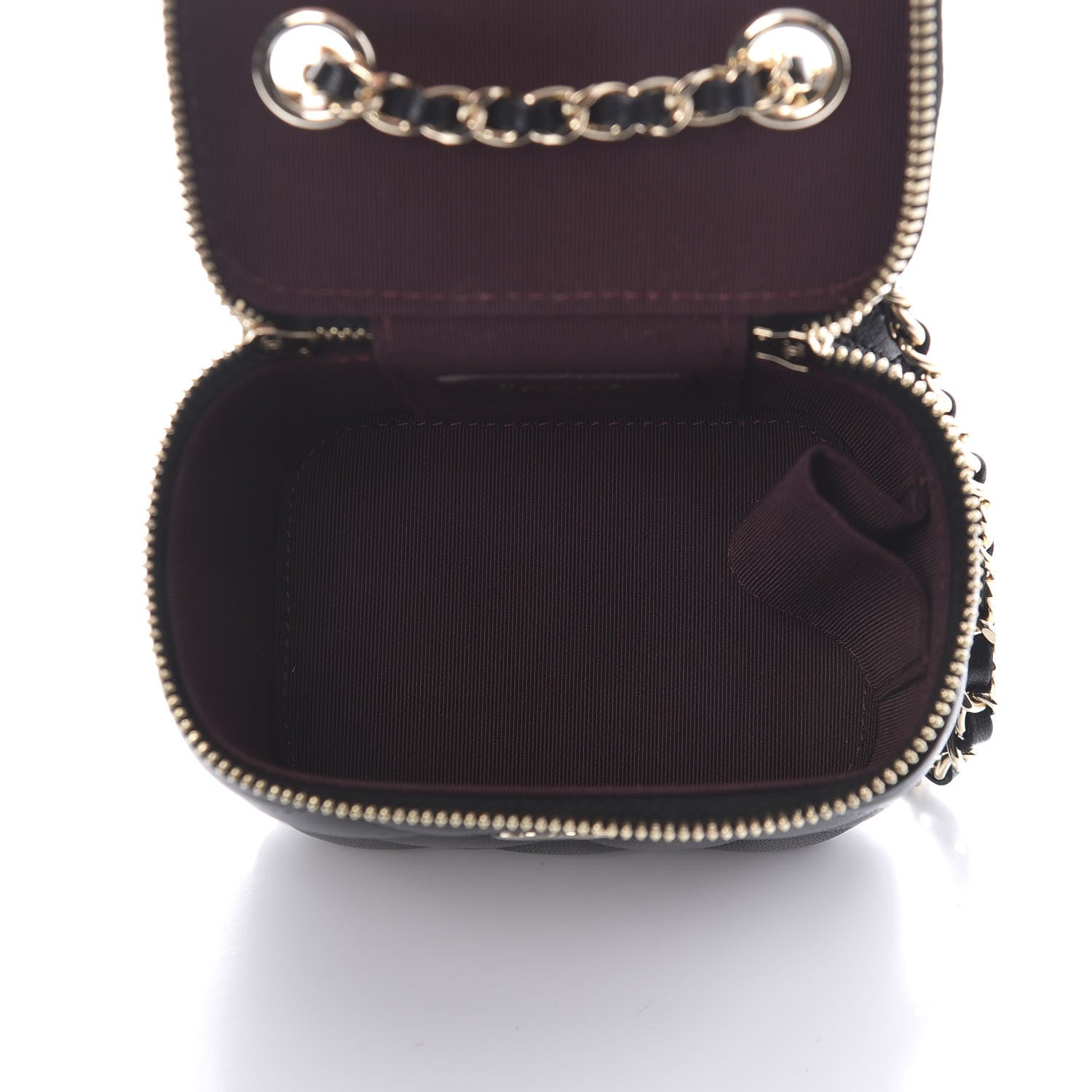Chanel Lambskin Quilted Mini Vanity Case With Chain Black 5 of 10