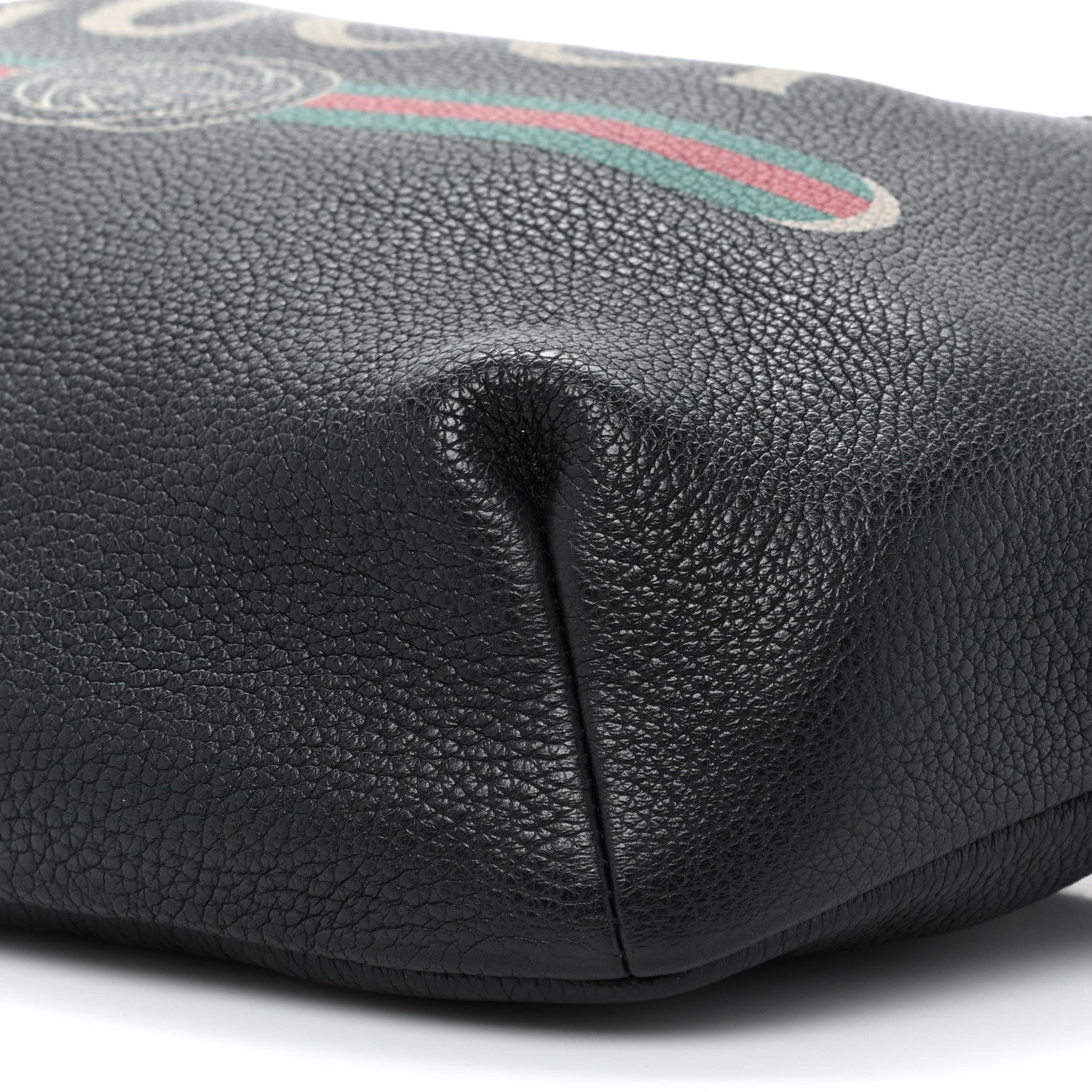 Gucci Grained Calfskin Logo Belt Bag Black 8 of 12