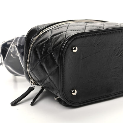 Chanel Crumpled Calfskin PVC Quilted Backpack Black 9 of 10