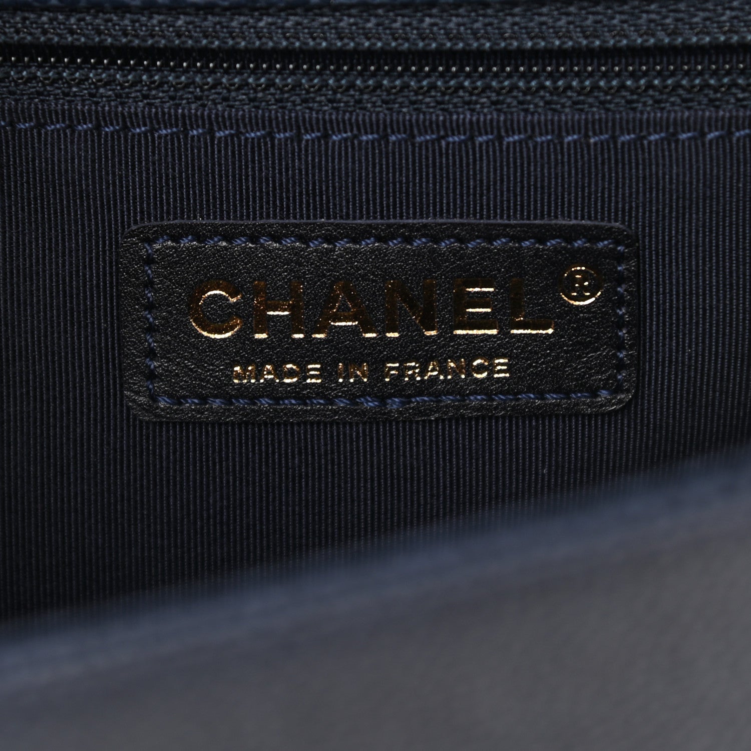 Chanel Caviar Quilted New Medium Boy Flap Dark Navy Blue 6 of 12