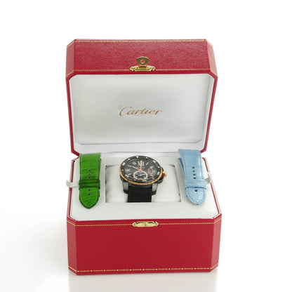 Cartier ADLC Stainless Steel 18K Pink Gold Rubber 42mm Calibre de Cartier Diver Automatic Watch Black 6 of 8