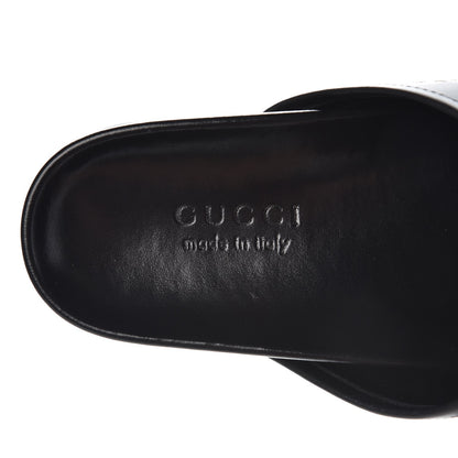 Gucci Calfskin Bee Star Embroidered Mens Horsebit River Slippers 9 Black 7 of 9