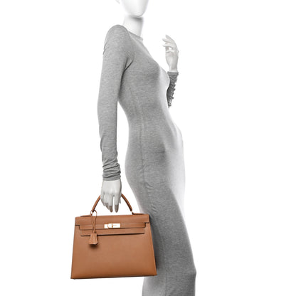 Hermes Courchevel Kelly Sellier 32 Naturelle 2 of 26