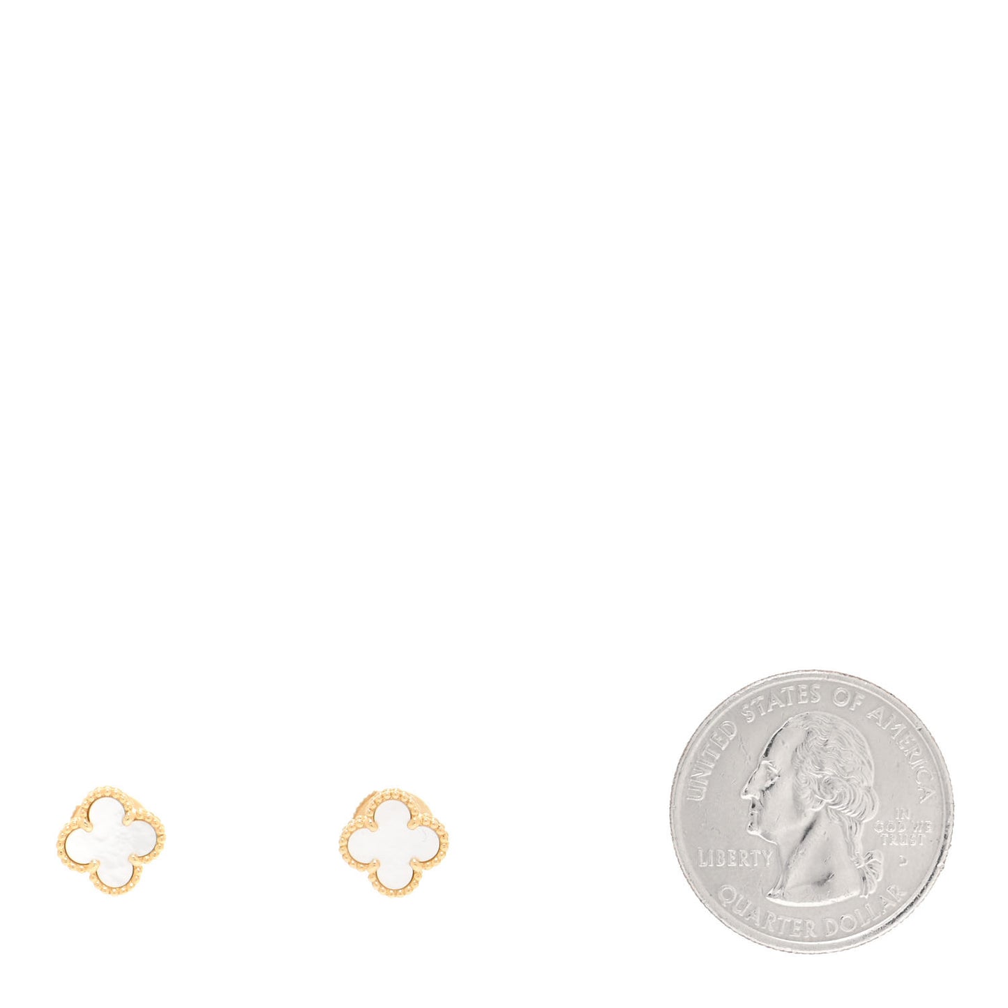 18K Yellow Gold Mother of Pearl Sweet Alhambra Earrings