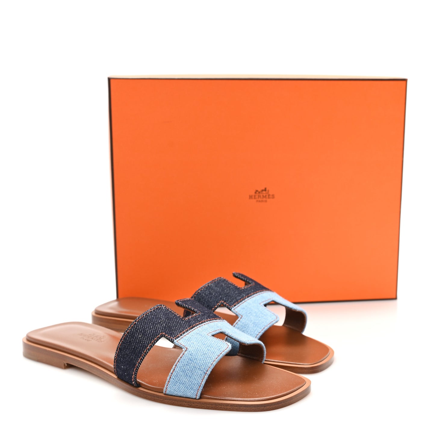 Denim Canvas Oran Sandals 37.5 Bleu Brut Bleu Clair