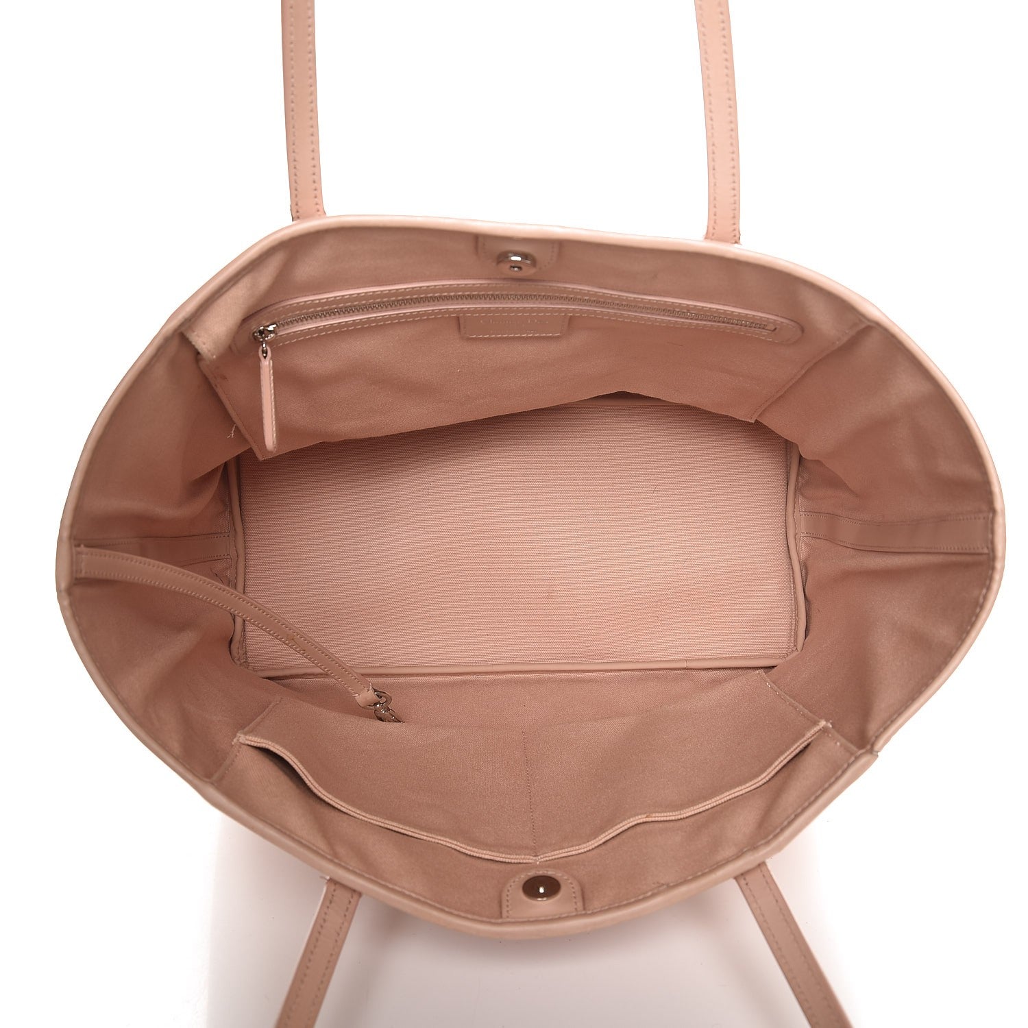 Christian Dior Coated Canvas Cannage Panarea Shopping Tote Rosato 5 of 17