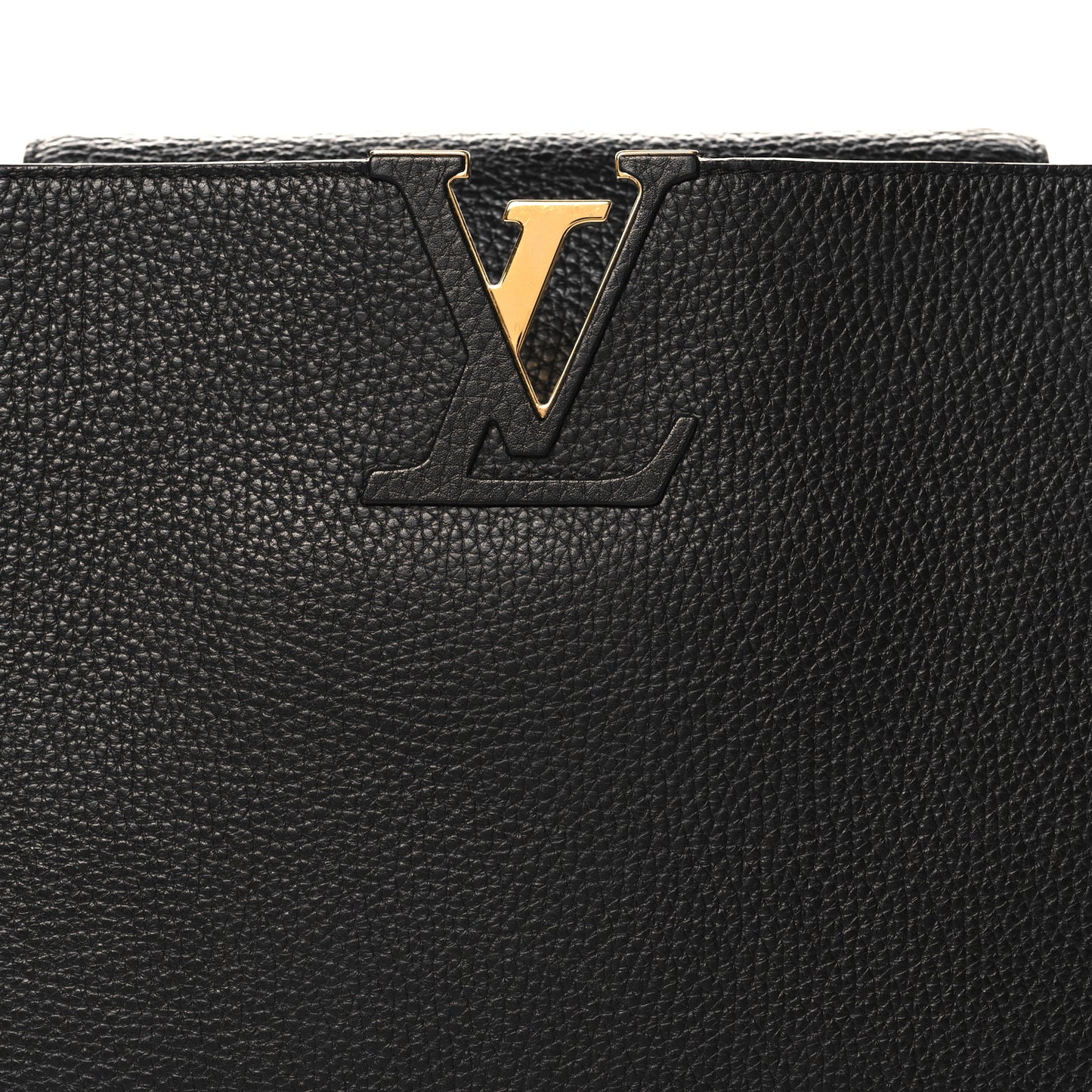 Taurillon Capucines GM Black Fuchsia