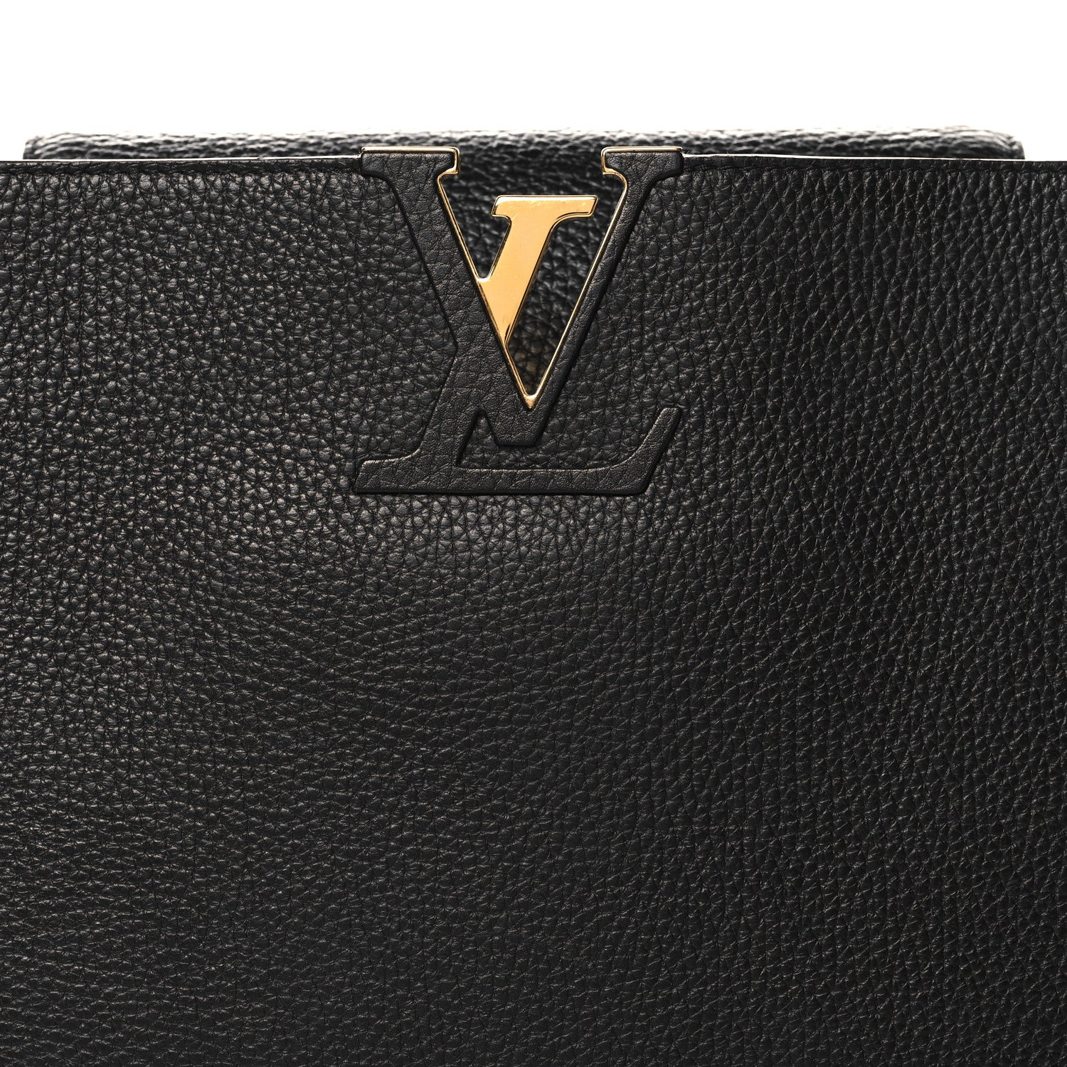 Louis Vuitton Taurillon Capucines GM  Black Fuchsia 8 of 11
