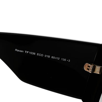 Tom Ford Raven Square Sunglasses TF1036 Black Black 5 of 7