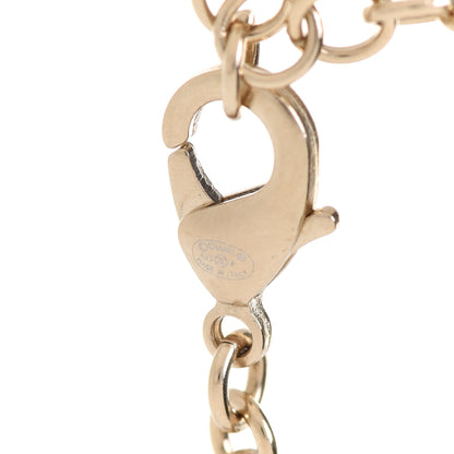 Chanel Metal Chain Link CC Medallion Choker Necklace Gold 5 of 6