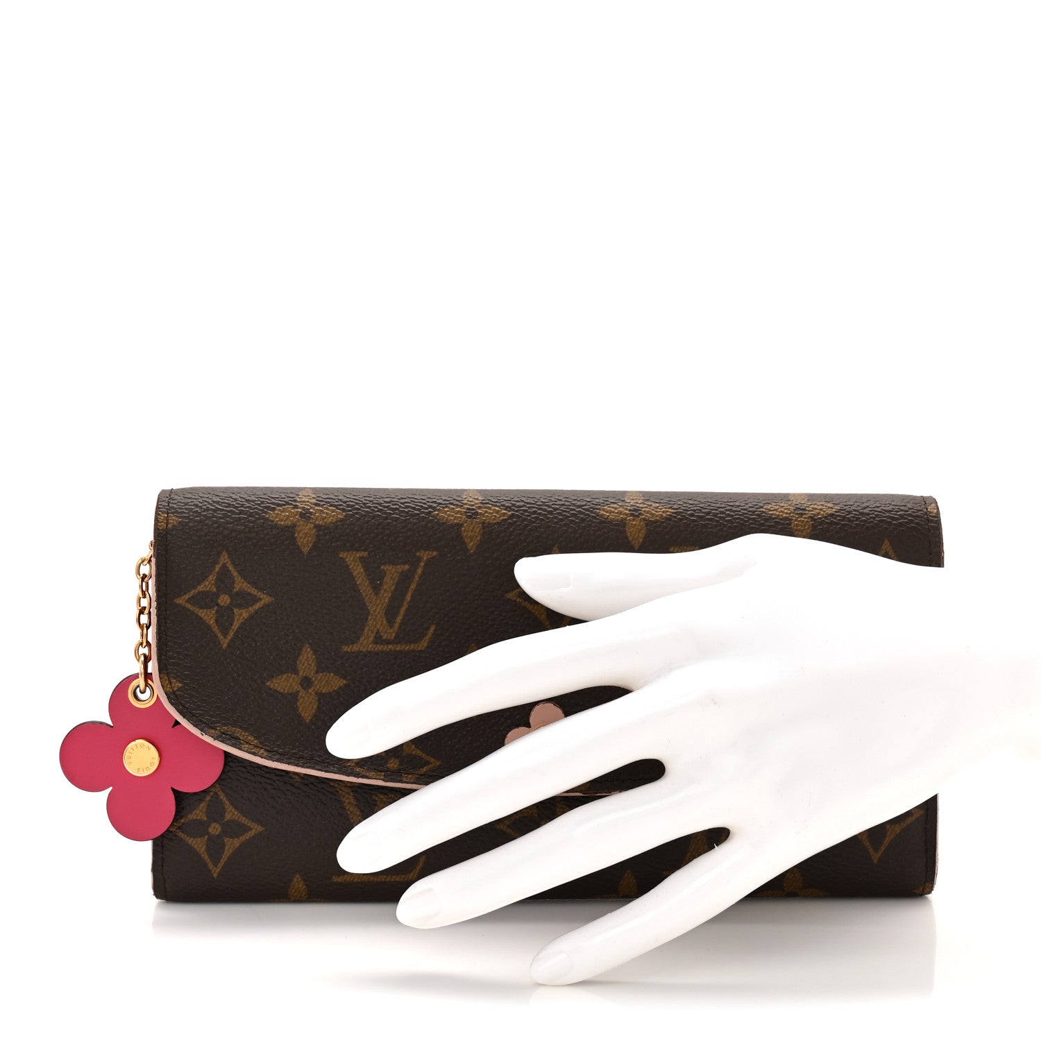 Louis Vuitton Monogram Bloom Flower Emilie Wallet Fuchsia 2 of 9