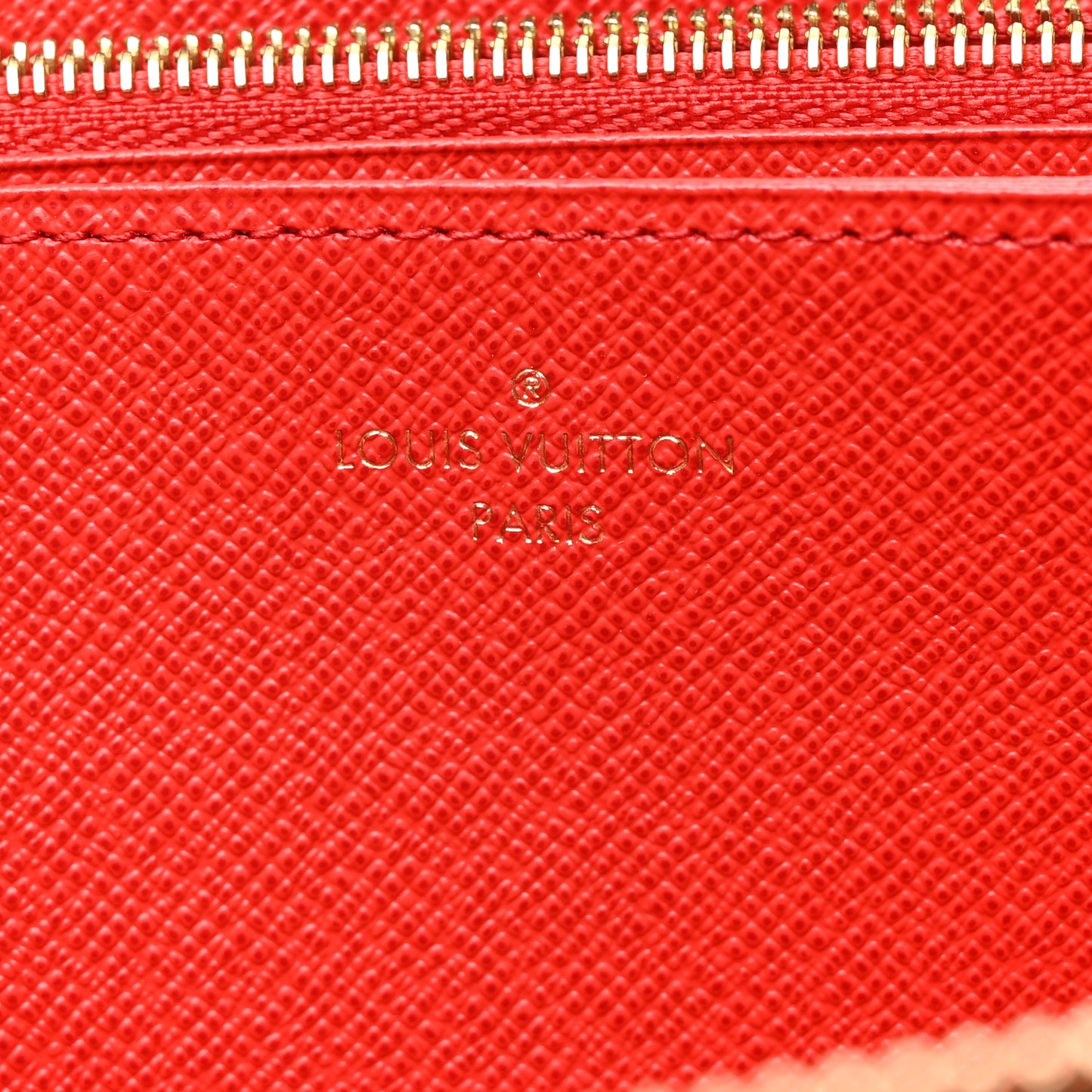 LOUIS VUITTON Monogram Zippy Wallet Coquelicot