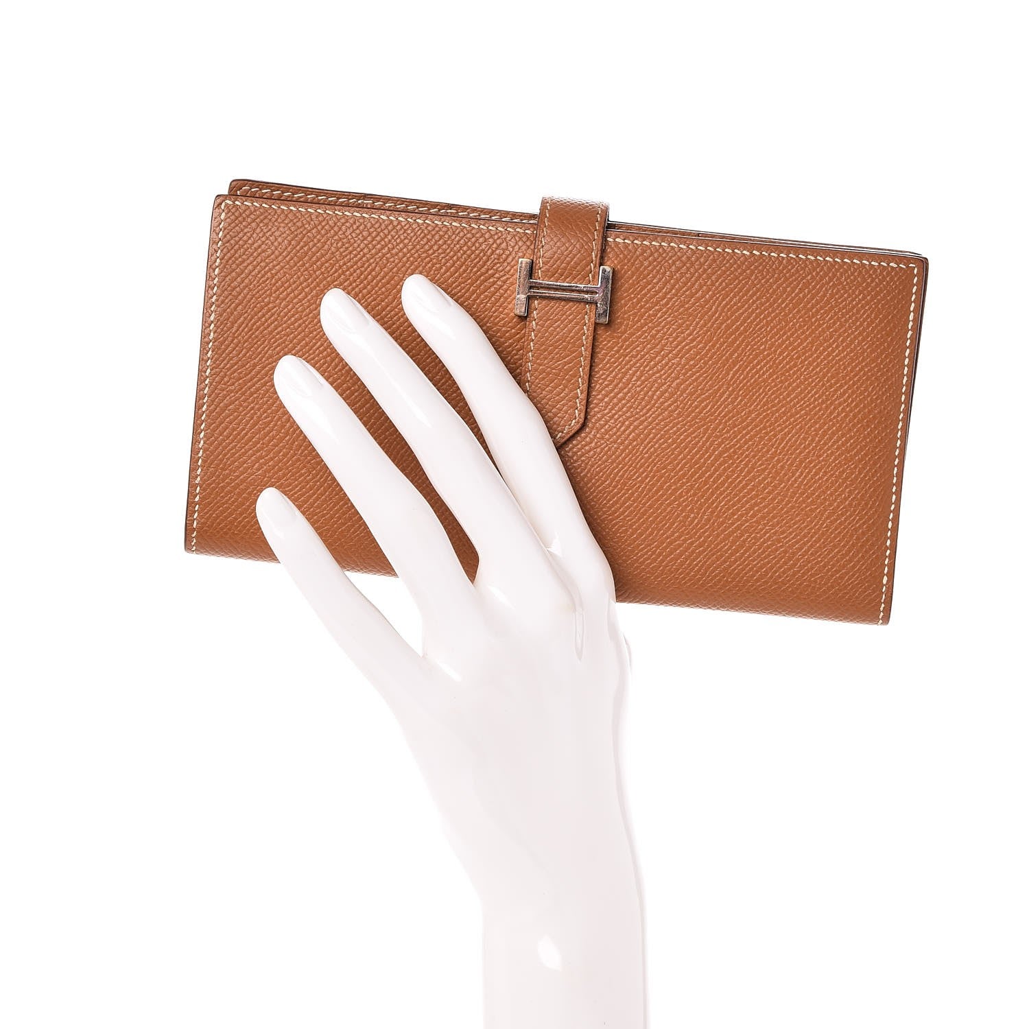 Hermes Epsom Bearn Gusset Wallet Gold 2 of 10