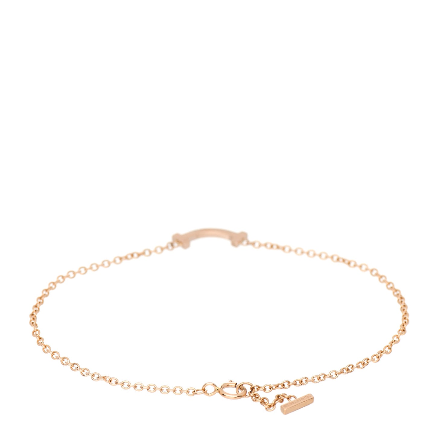 18K Rose Gold Mini T Smile Bracelet