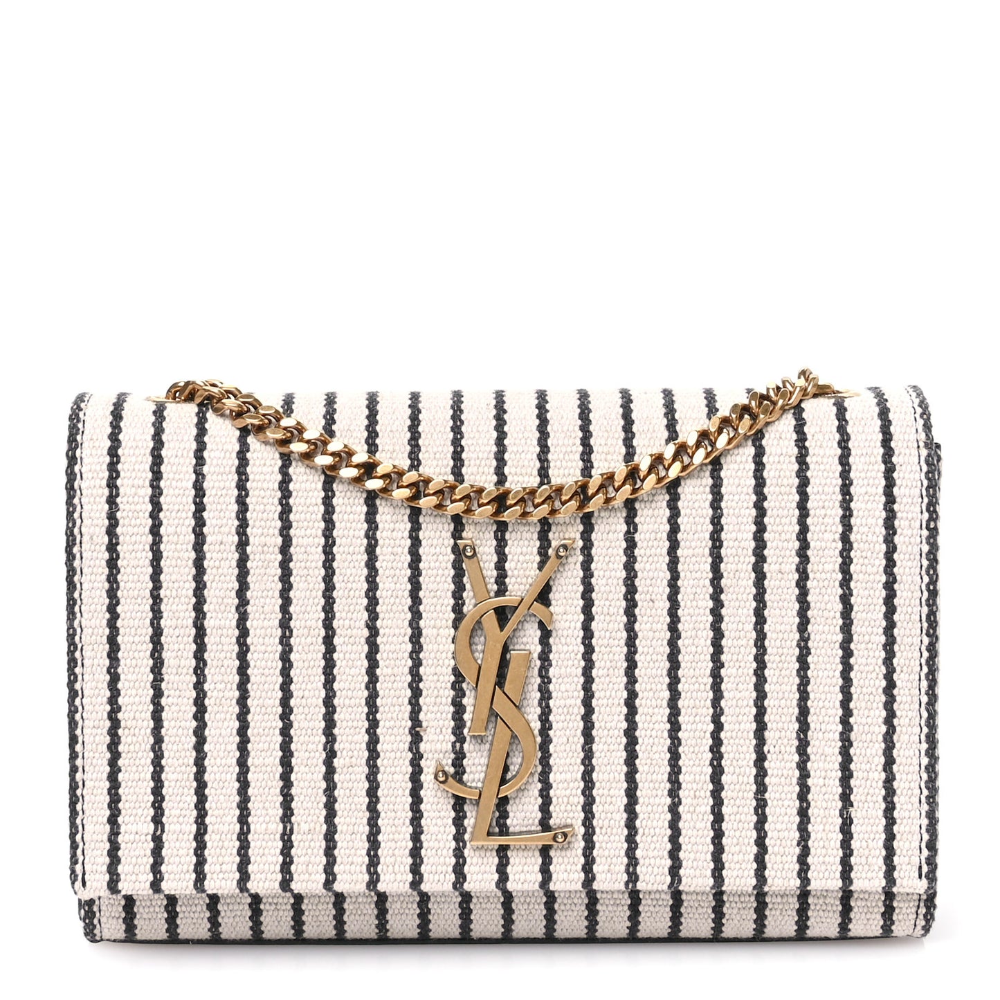 Canvas Small Striped Kate Satchel Grigio Multicolor
