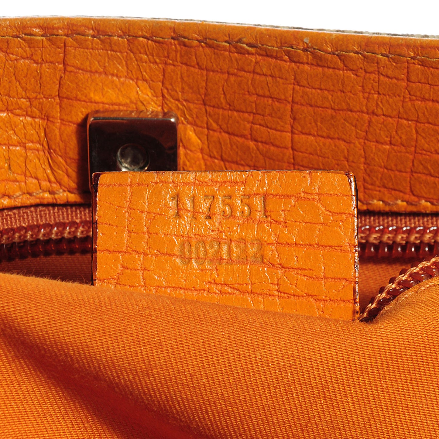 GG Plus Monogram Flat Vertical Tote Orange