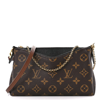 Louis Vuitton Monogram Pallas Clutch Black 1 of 14