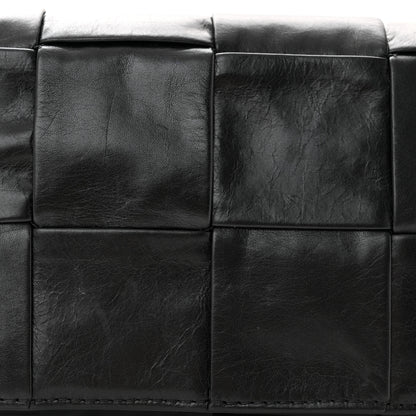 Bottega Veneta Paper Calfskin Intrecciato Cassette Belt Bag Black 7 of 9