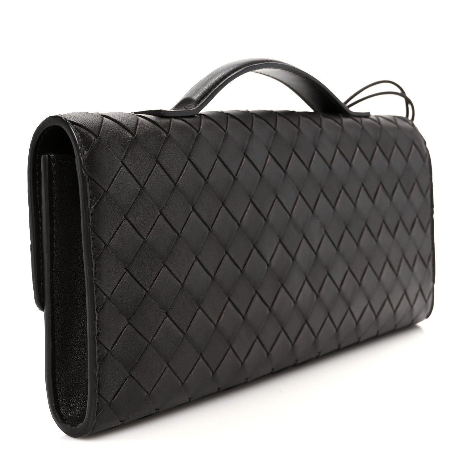 Bottega Veneta Nappa Intrecciato Long Andiamo Top Handle Clutch Fondant 3 of 9
