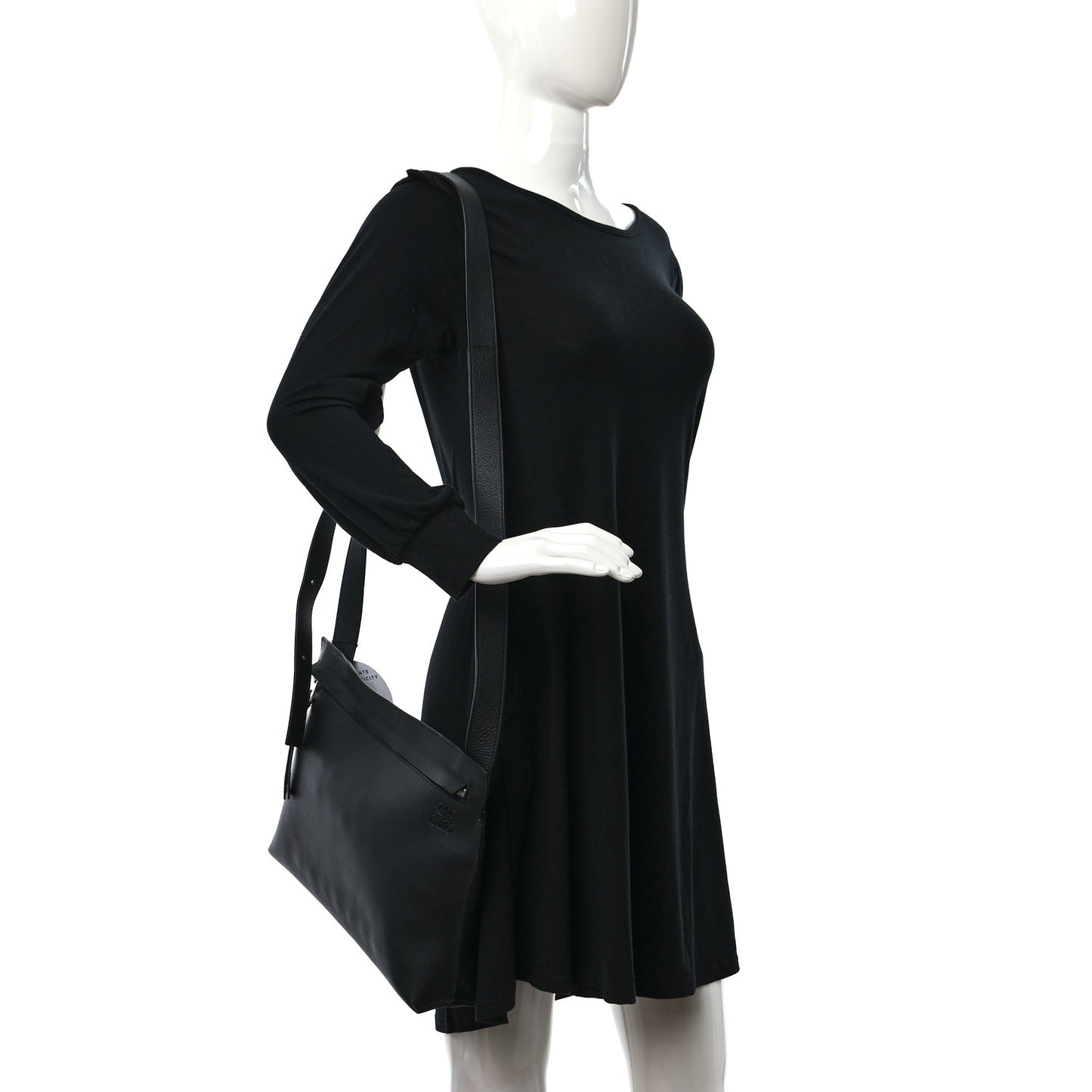 Soft Grained Calfskin Medium T Messenger Bag Black