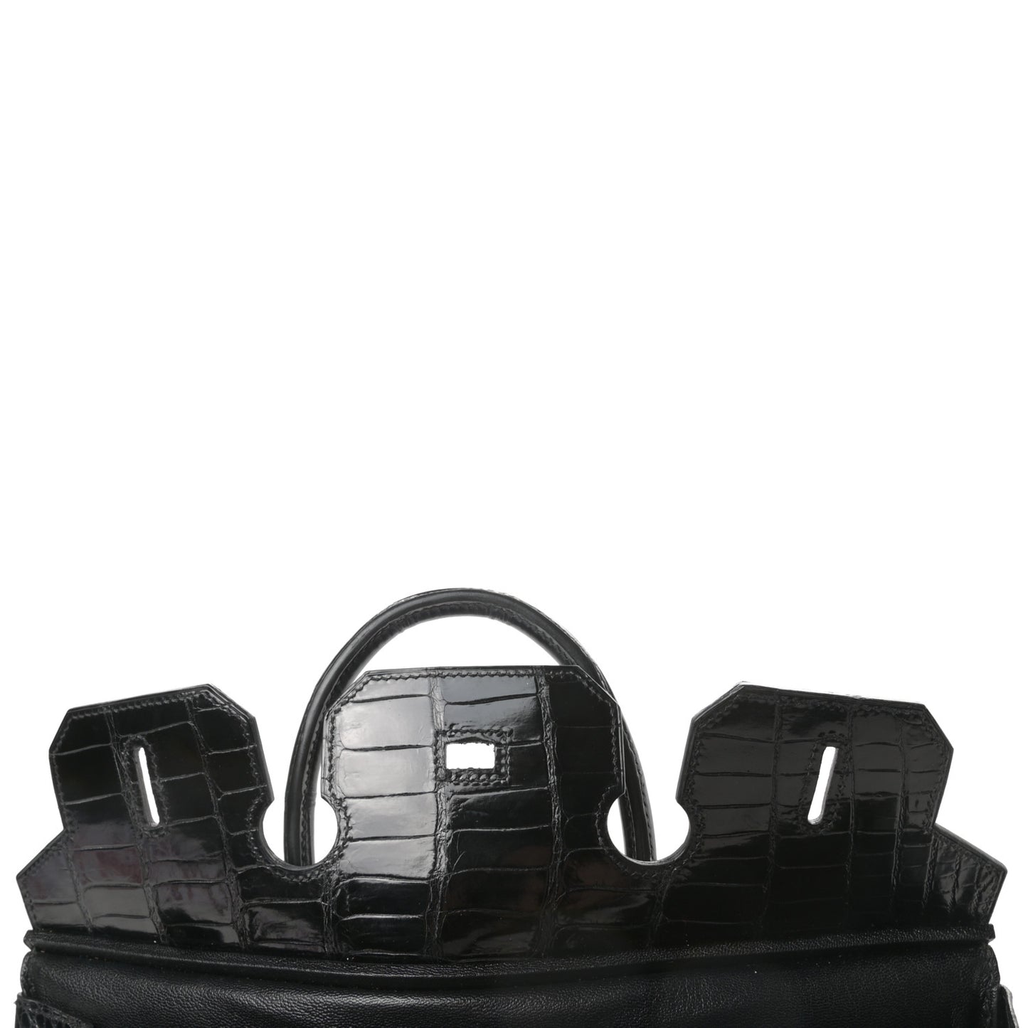 Shiny Porosus Crocodile Birkin 35 Black