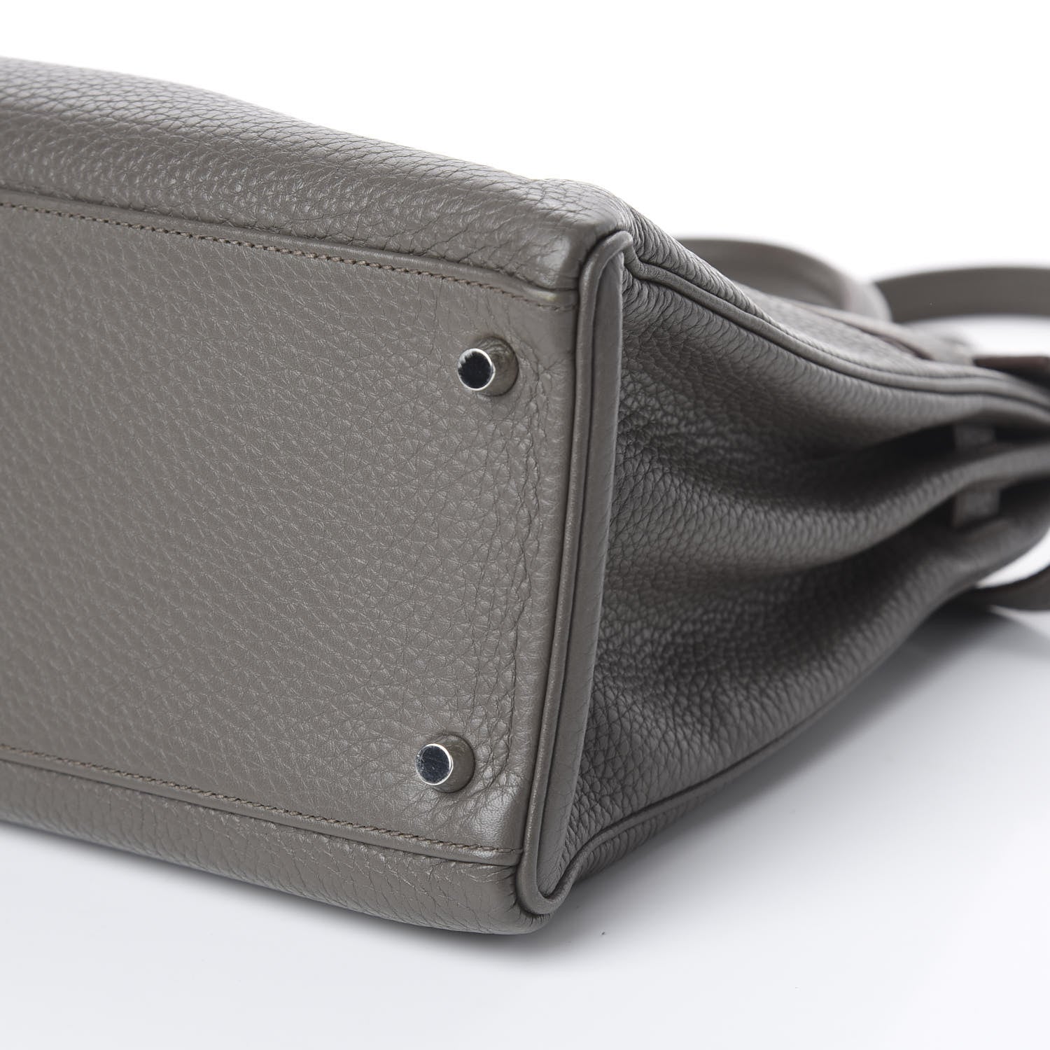 Hermes Taurillon Clemence Kelly Retourne 35 Etain 9 of 9