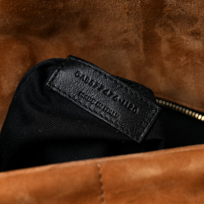 Saint Laurent Suede Calfskin Quilted Small Loulou Puffer Monogram Chain Satchel Cinnamon 7 of 11