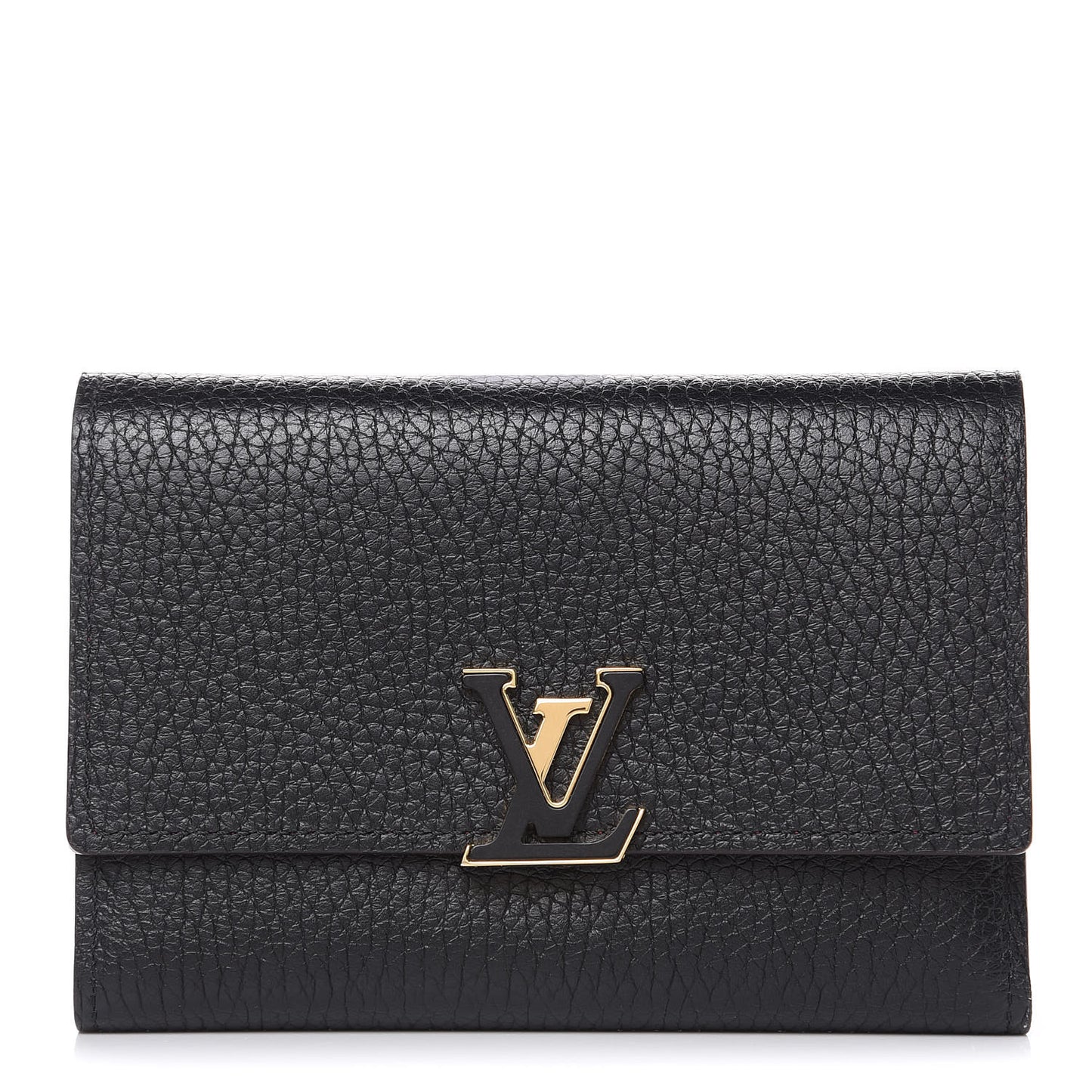 Taurillon Capucines Compact Wallet Black