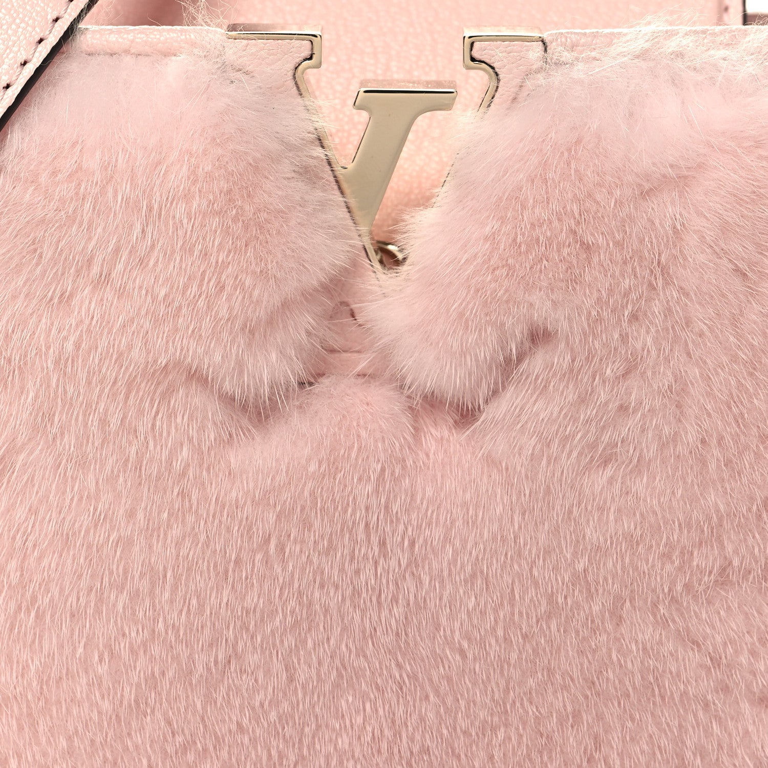 Louis Vuitton Mink Calfskin Goatskin Capucines Mini Rosewater Pink 7 of 9
