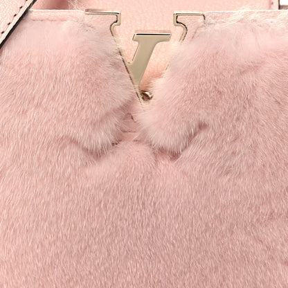 Louis Vuitton Mink Calfskin Goatskin Capucines Mini Rosewater Pink 7 of 9